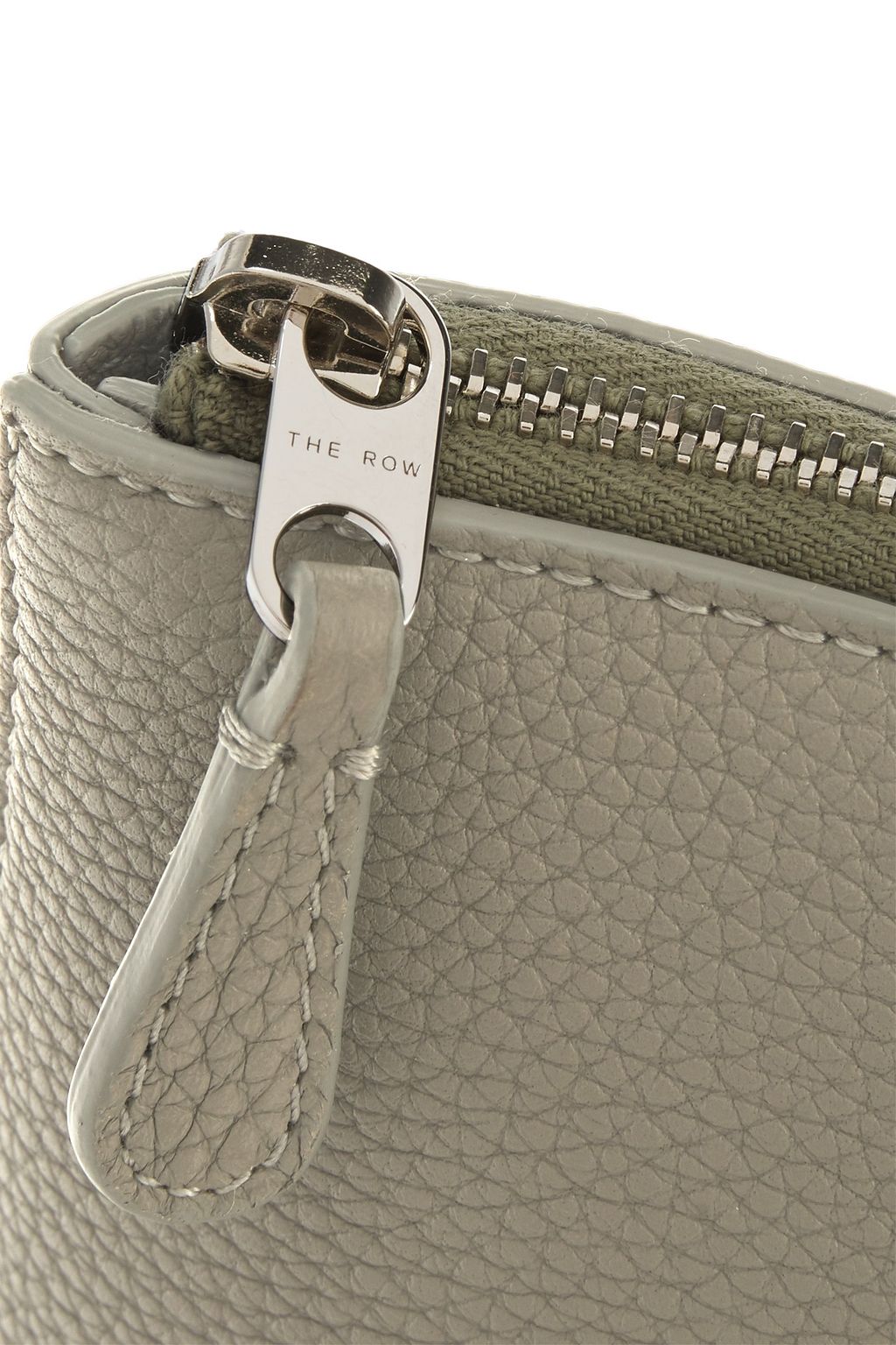 THE ROW Medium Square pebbled-leather pouch
