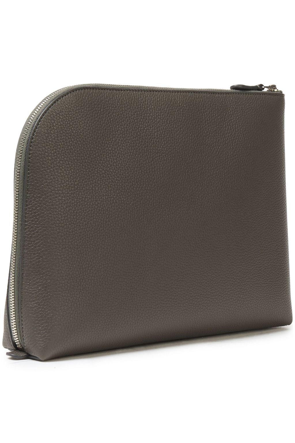 THE ROW Medium Square pebbled-leather pouch