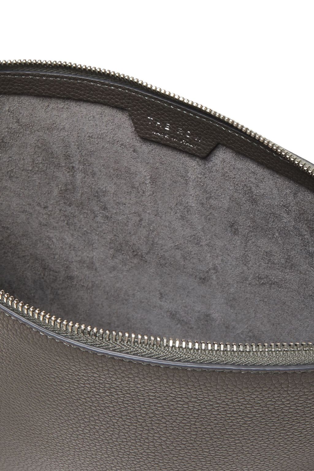 THE ROW Medium Square pebbled-leather pouch