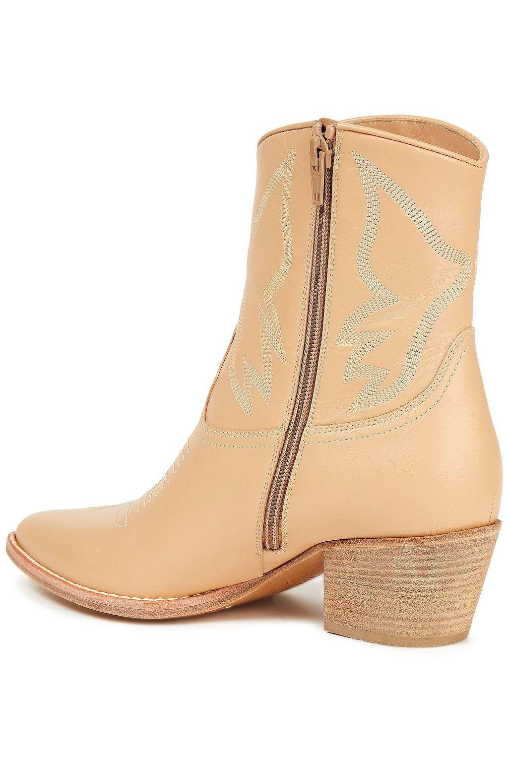 VALENTINO GARAVANI Ankle Boots aus Leder mit Stickereien