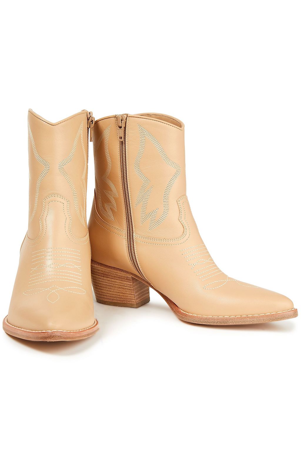 VALENTINO GARAVANI Ankle Boots aus Leder mit Stickereien
