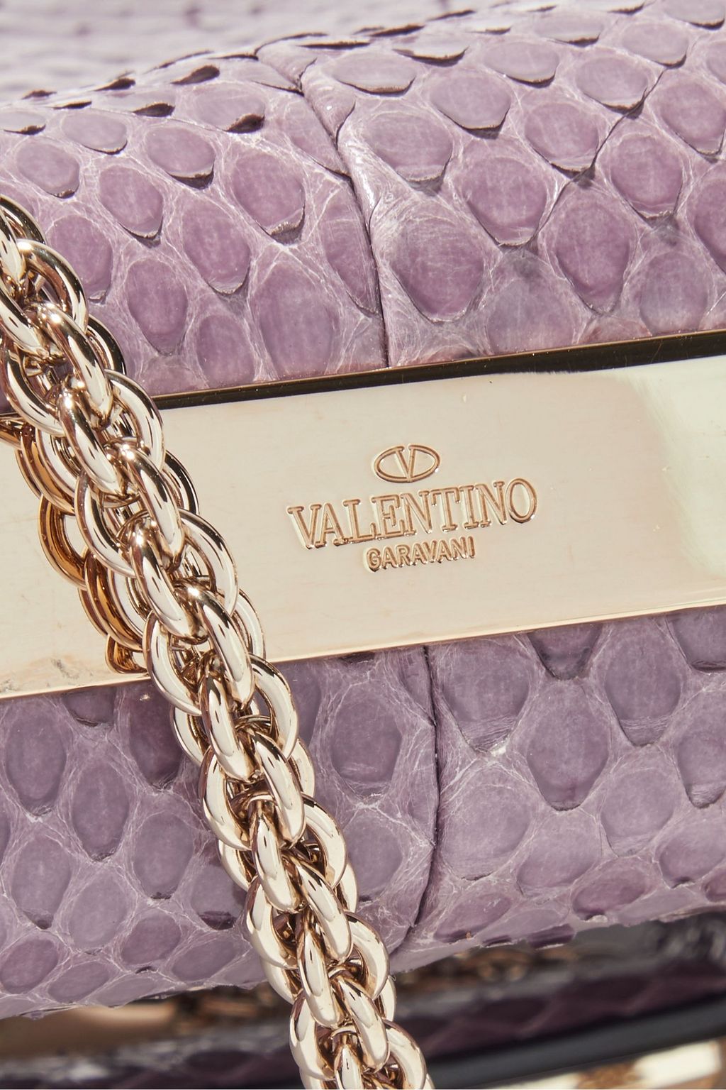 VALENTINO GARAVANI Va Va Voom snake-effect leather shoulder bag