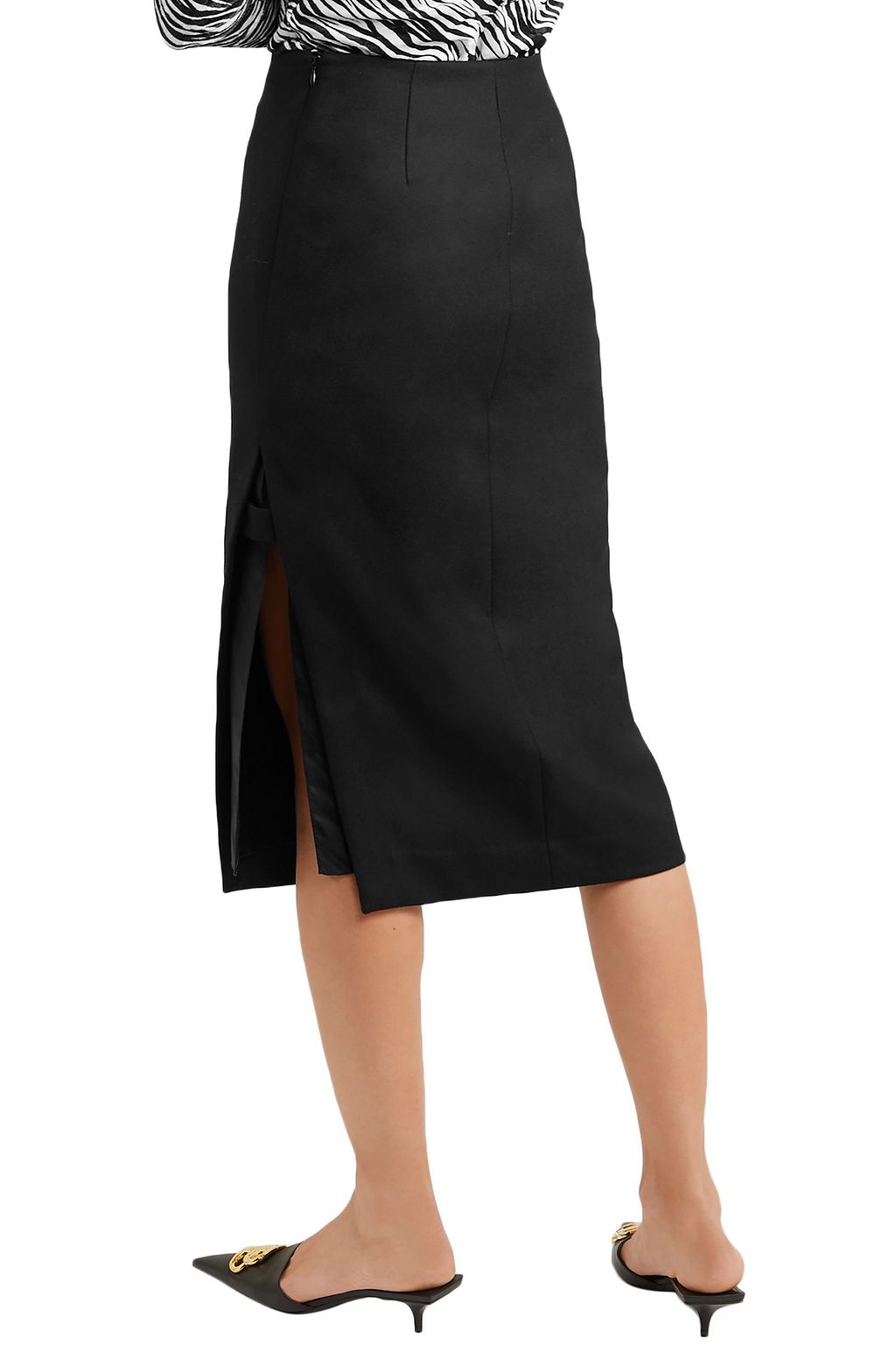 COMMISSION Fanny asymmetric wool midi skirt