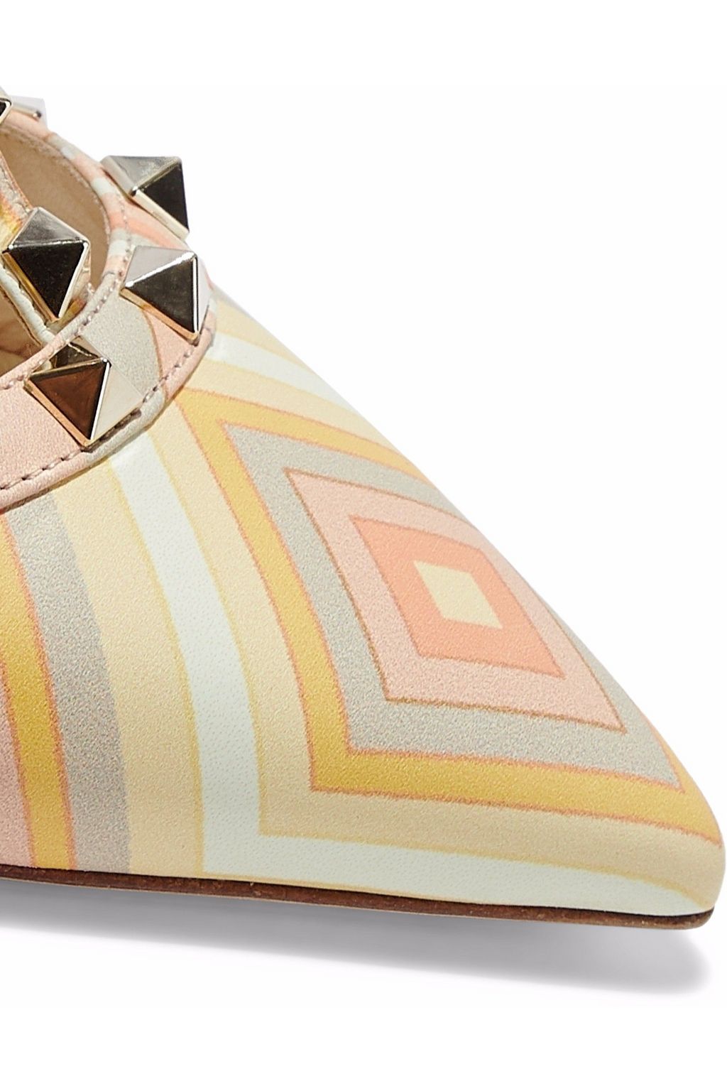 VALENTINO GARAVANI Rockstud printed leather pumps