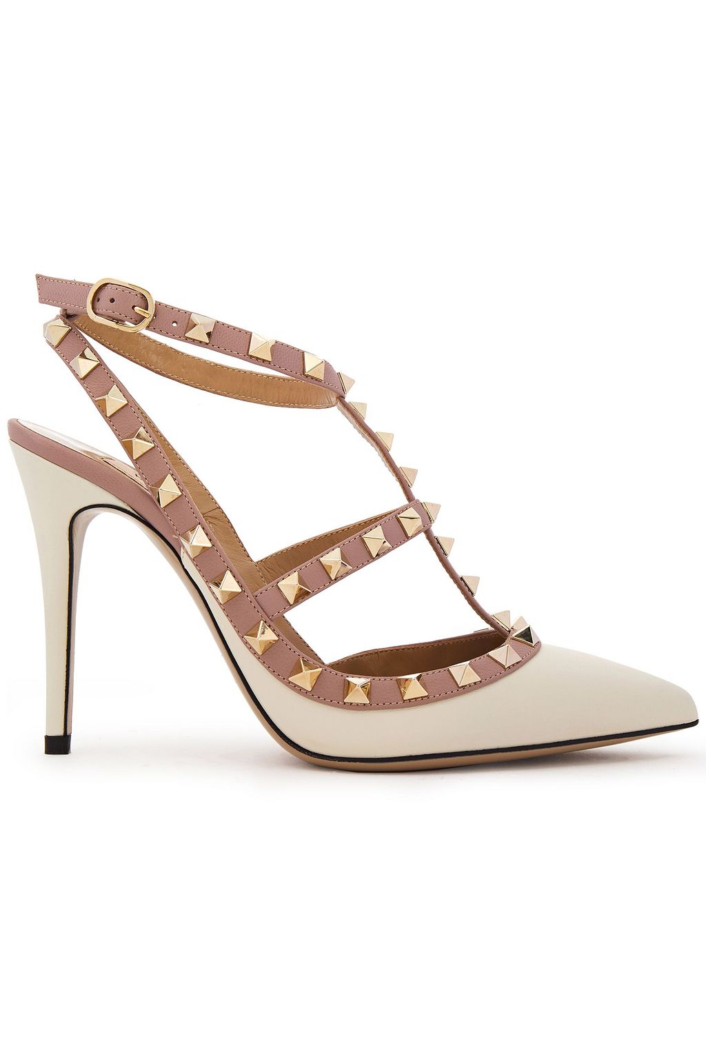 VALENTINO GARAVANI Rockstud two-tone leather pumps | THE OUTNET