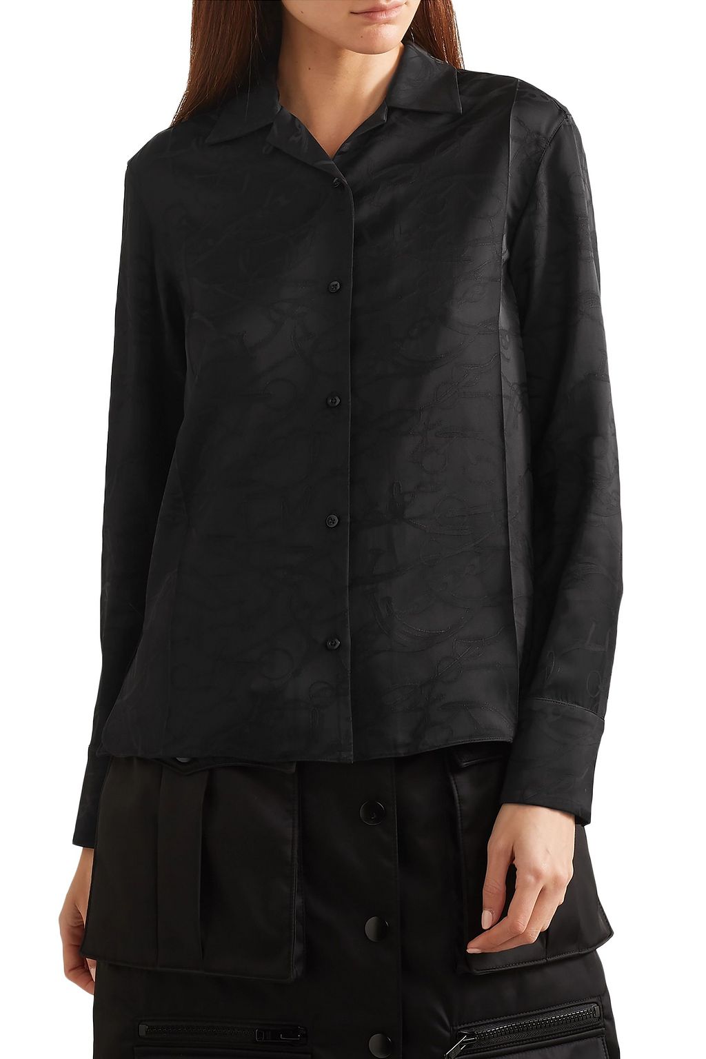 COMMISSION Satin-jacquard shirt