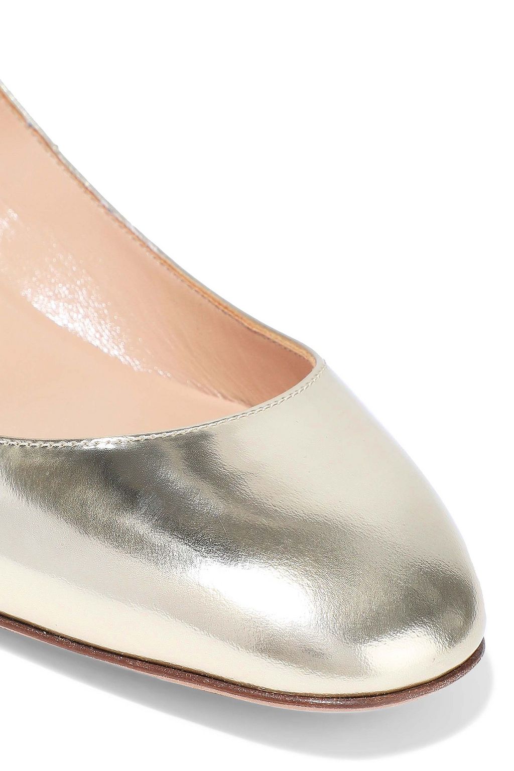 VALENTINO GARAVANI Mirrored leather ballet flats