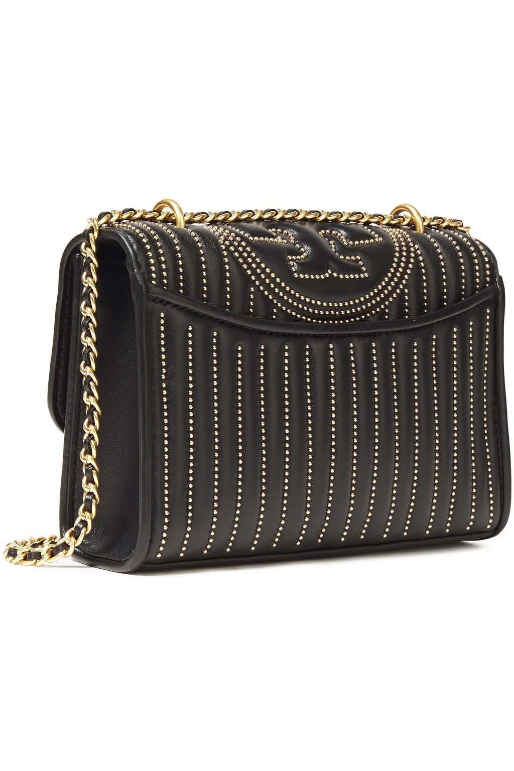 tory burch studded quilted leather shoulder bag