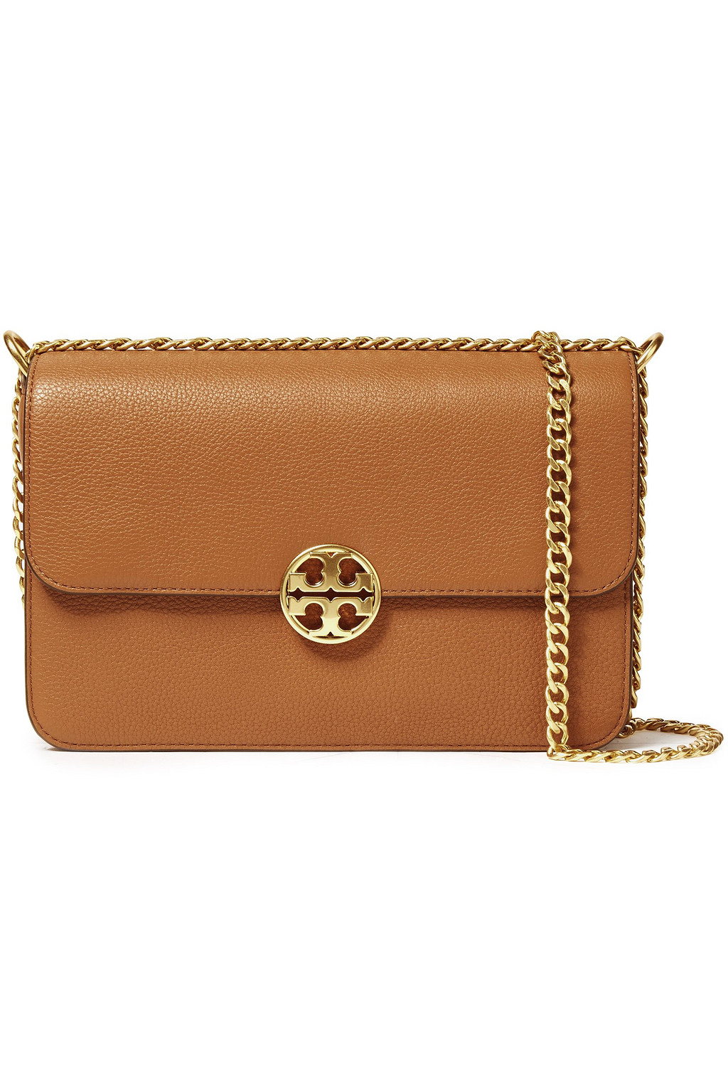 TORY BURCH Chelsea convertible textured-leather shoulder bag