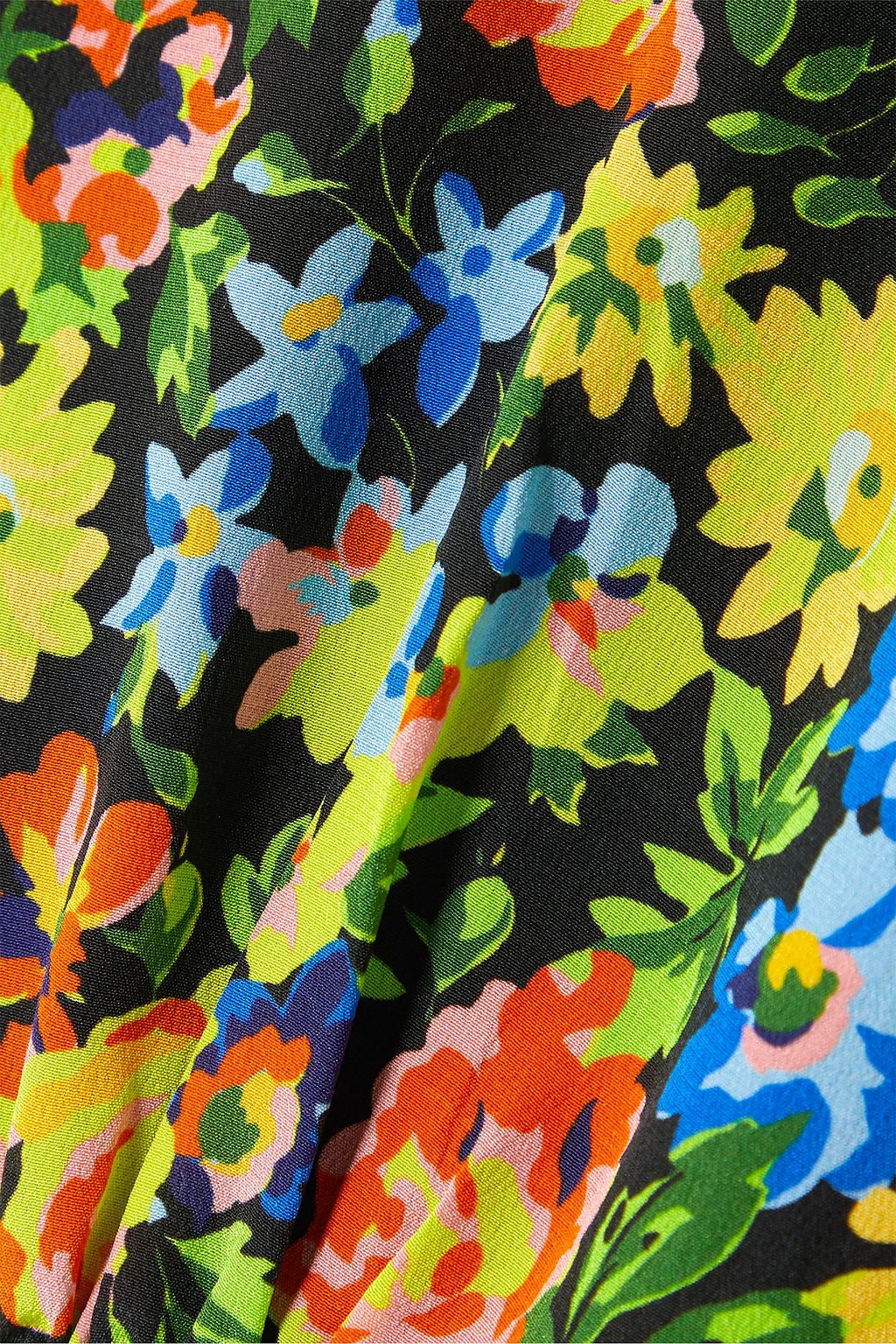 LES RÊVERIES Open-back floral-print silk crepe de chine mini dress