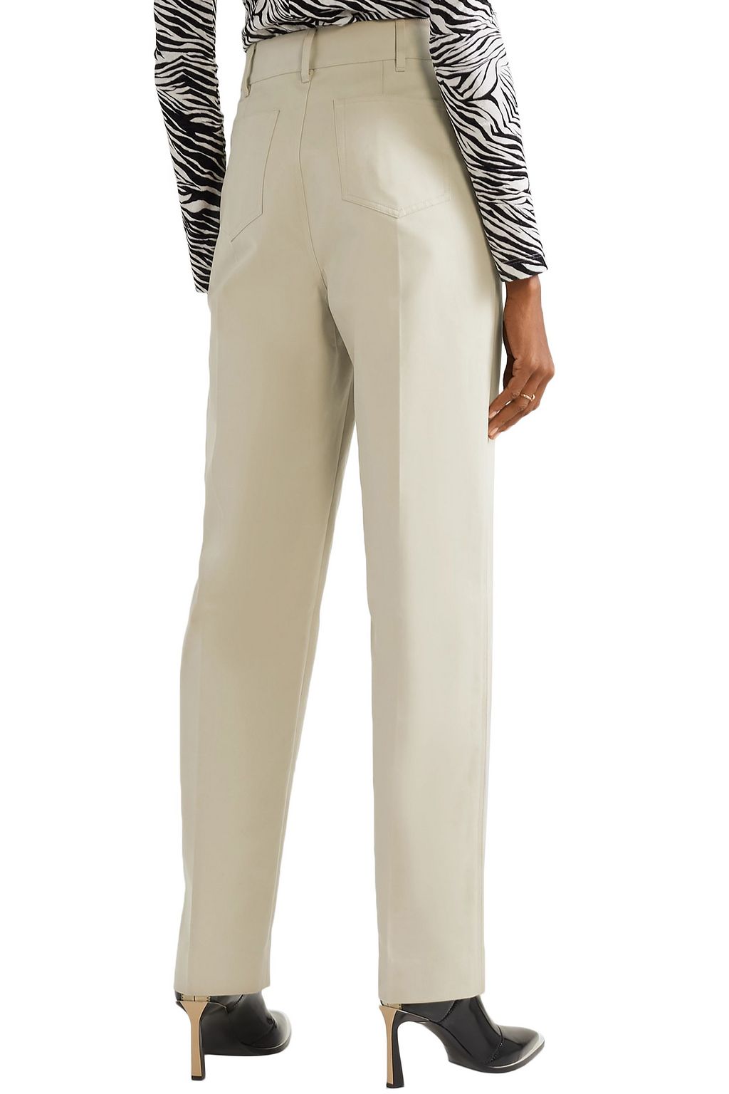 COMMISSION Cotton-gabardine straight-leg pants