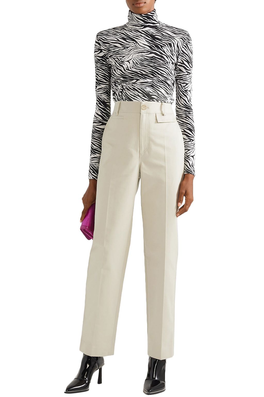 COMMISSION Cotton-gabardine straight-leg pants