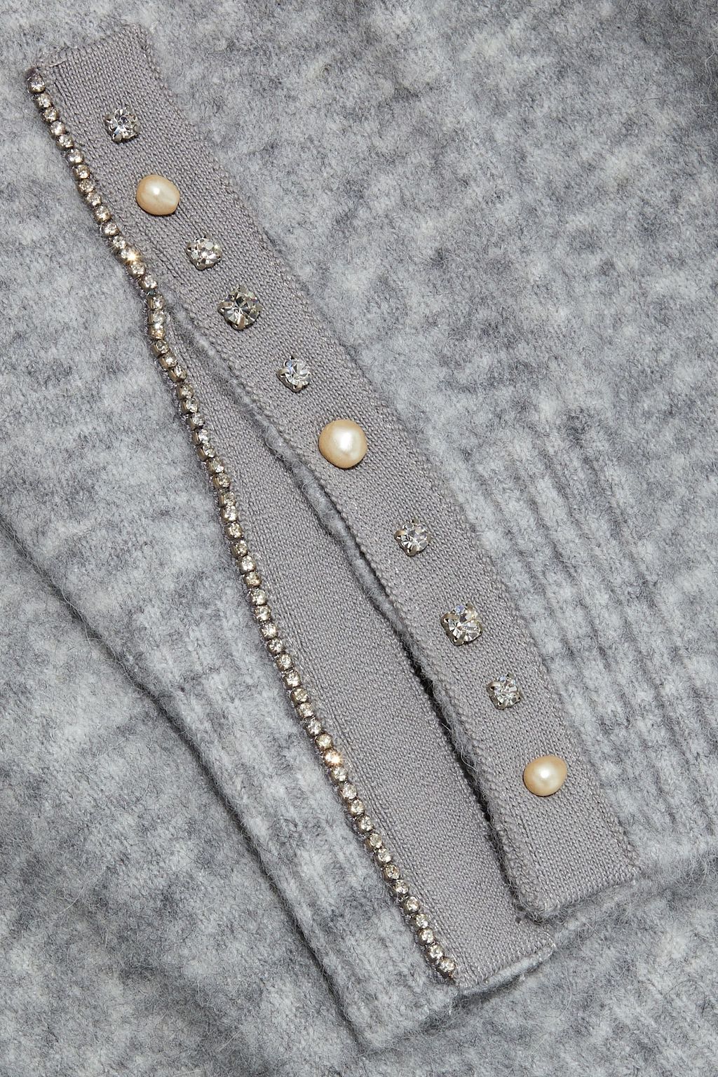 3.1 PHILLIP LIM Crystal-embellished brushed knitted sweater