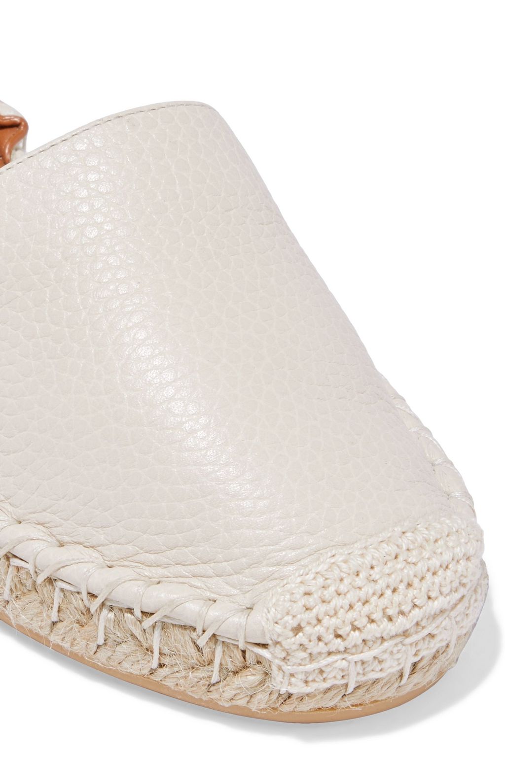 VALENTINO GARAVANI Rockstud Double pebbled-leather espadrilles