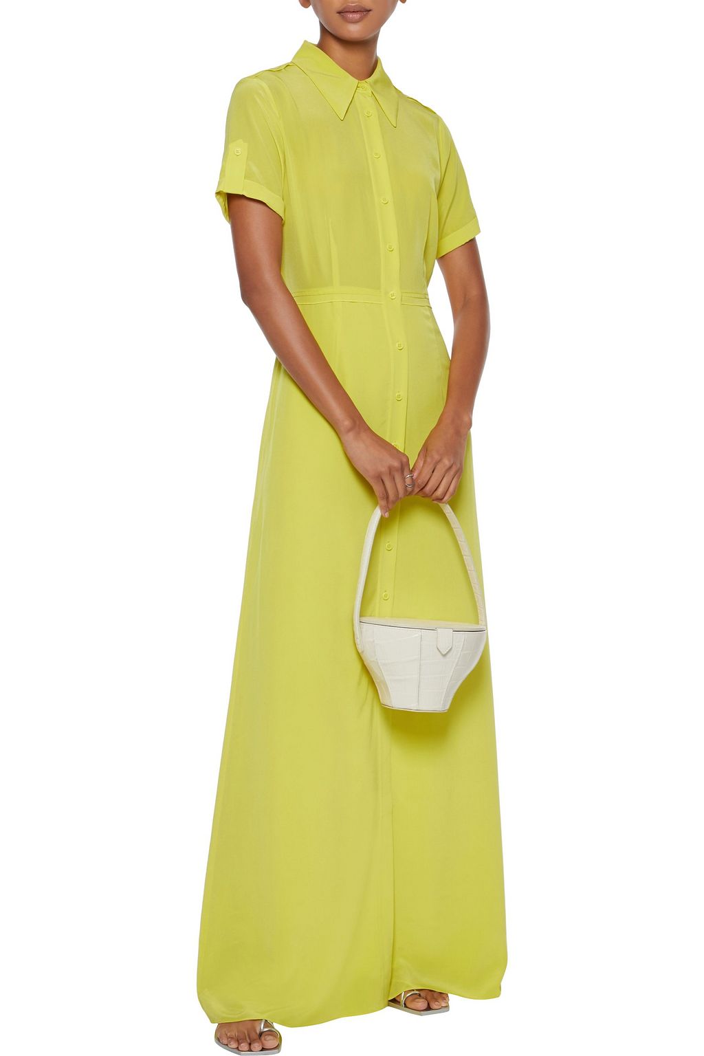 DIANE VON FURSTENBERG Georgia Hemdkleid aus Crêpe de Chine aus Seide in Maxilänge