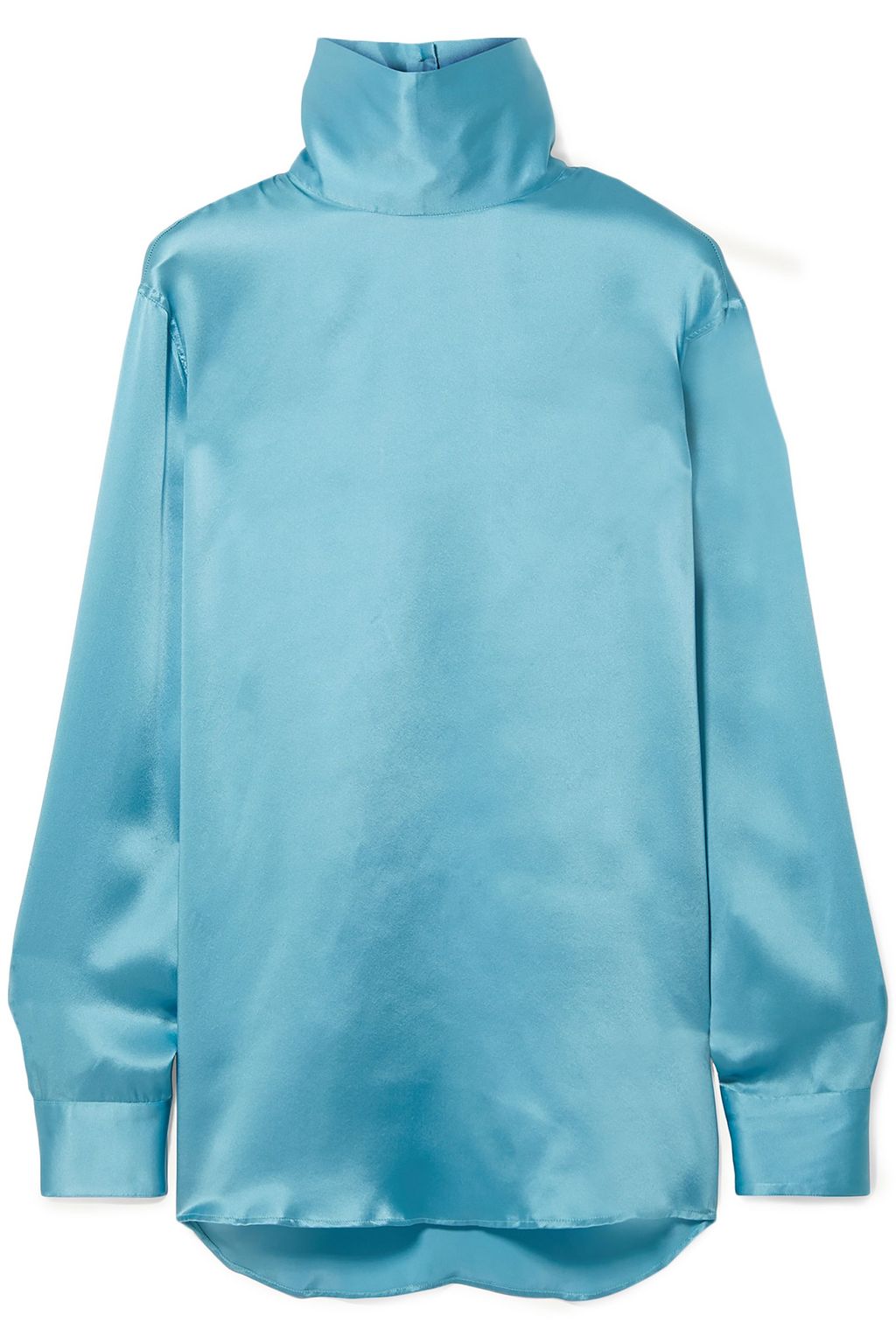 satin turtleneck top