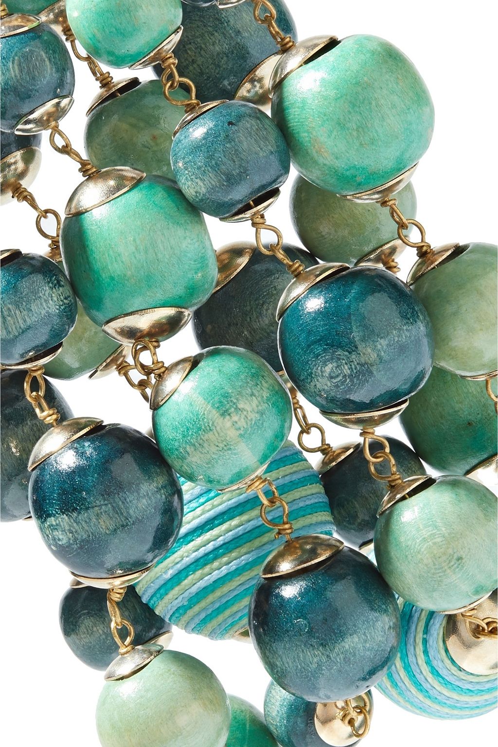 ROSANTICA Colonia gold-tone, bead and tassel bracelet