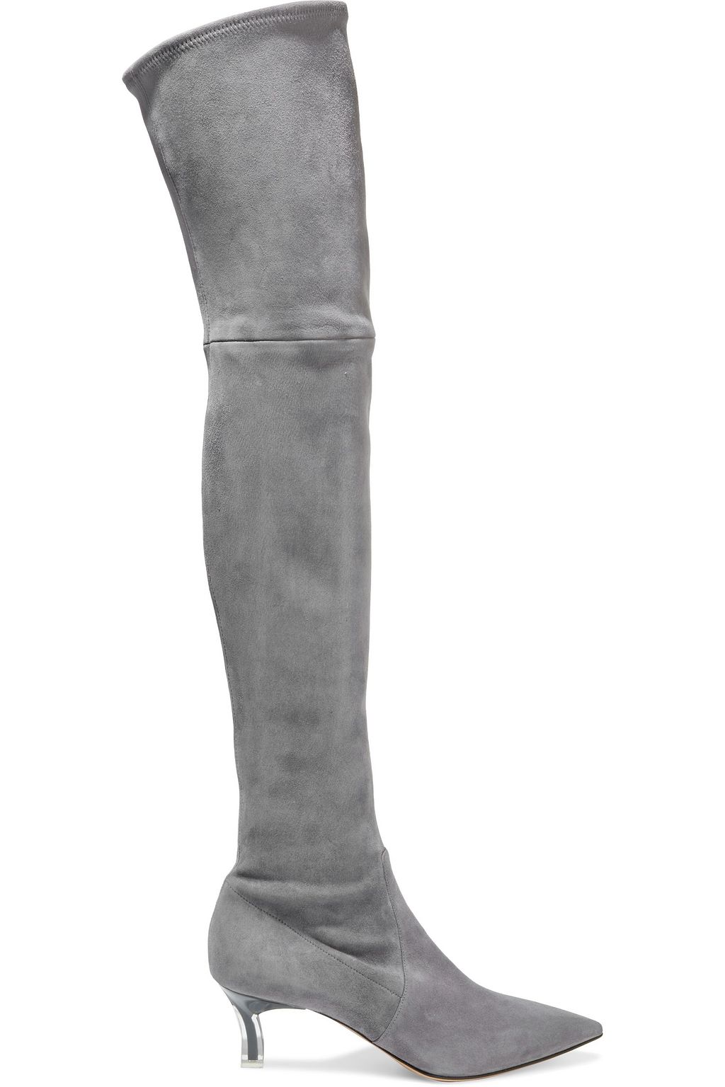 light grey over the knee boots