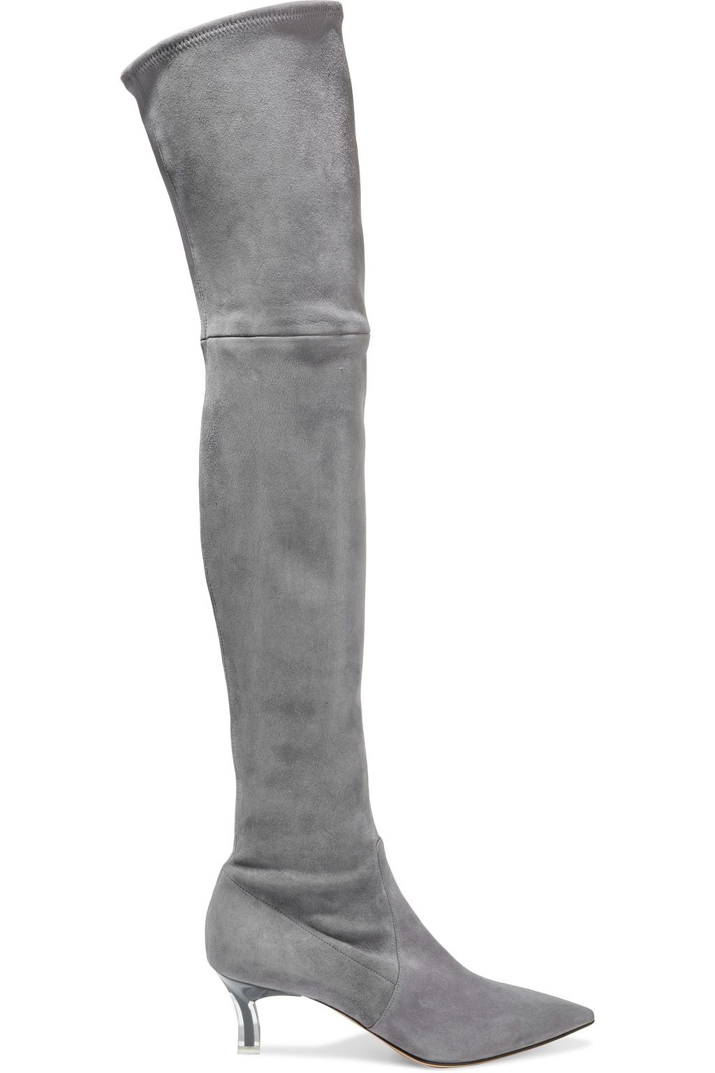 gray thigh boots