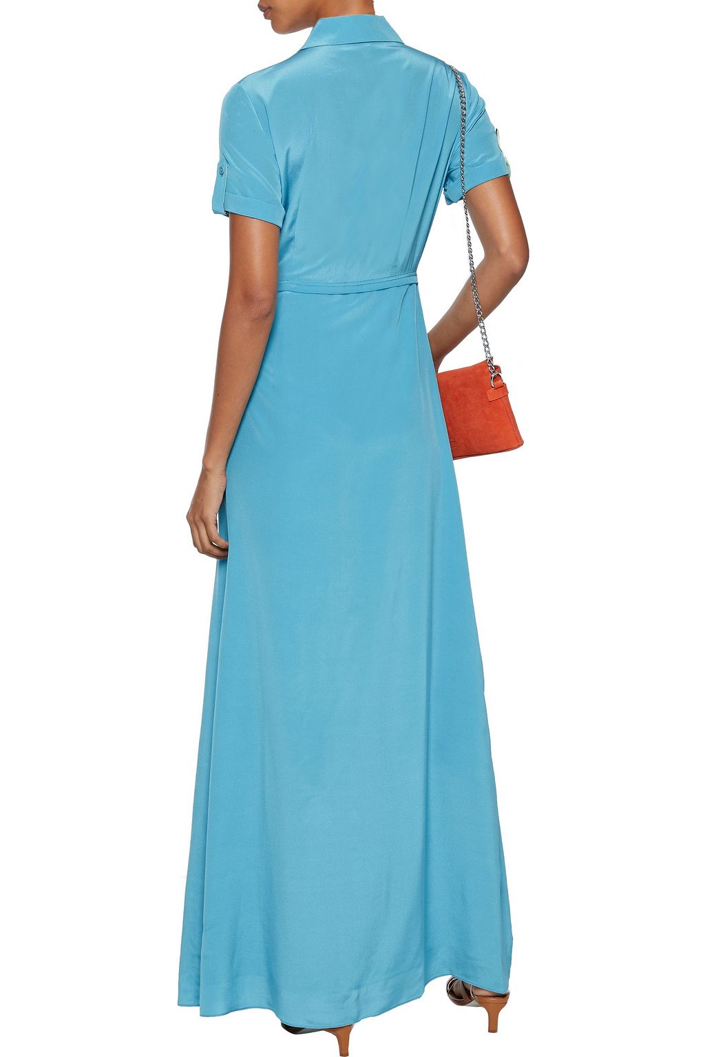 DIANE VON FURSTENBERG Georgia silk crepe de chine maxi shirt dress