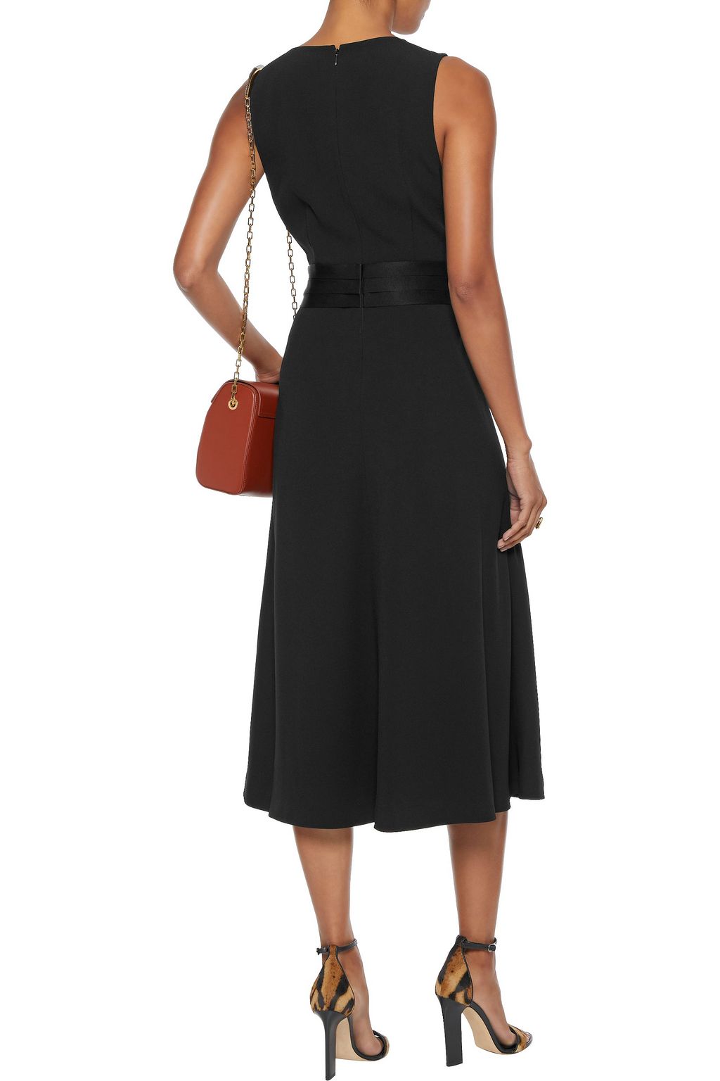 DIANE VON FURSTENBERG Maud fluted satin-crepe midi dress