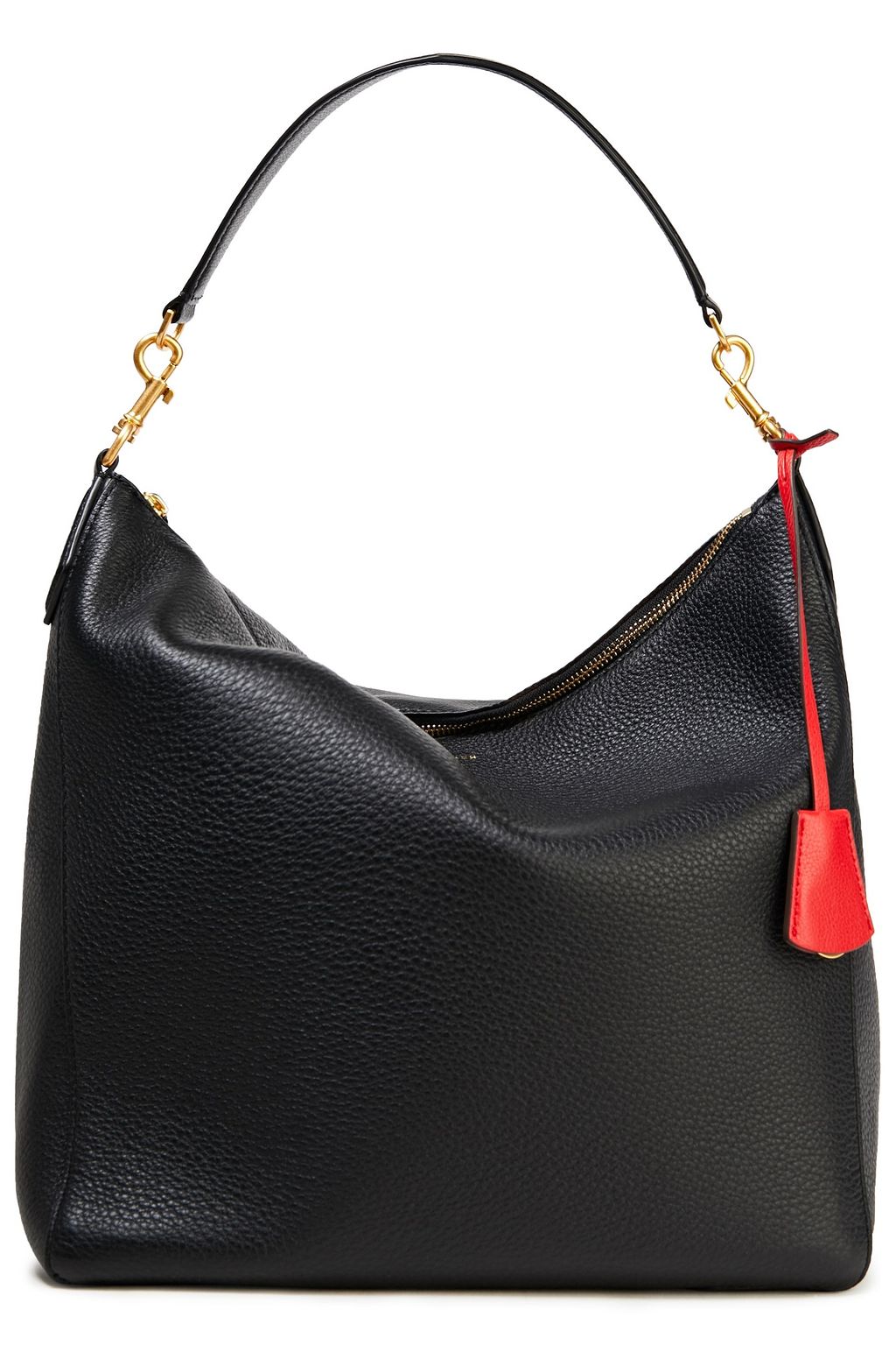 tory burch black leather hobo bag
