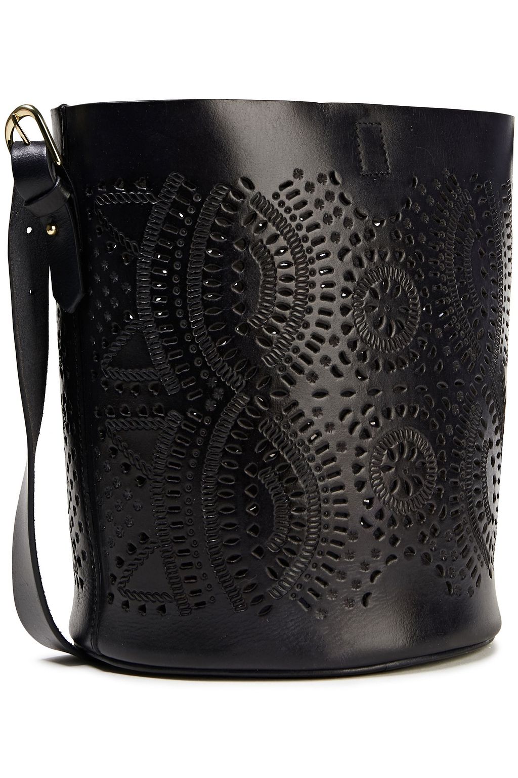ANTIK BATIK Ligo laser-cut leather bucket bag