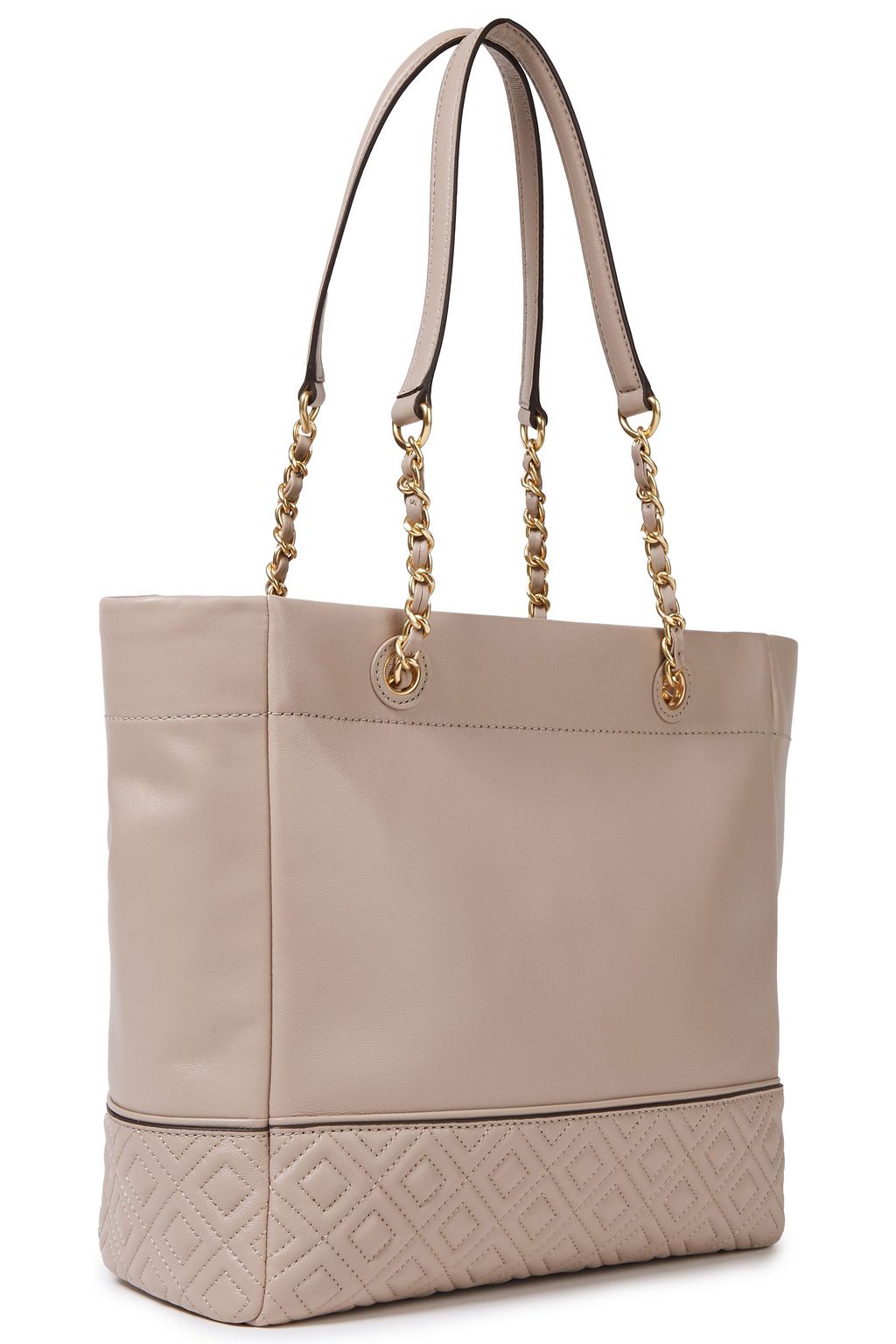 TORY BURCH Fleming logo-embossed quilted leather tote