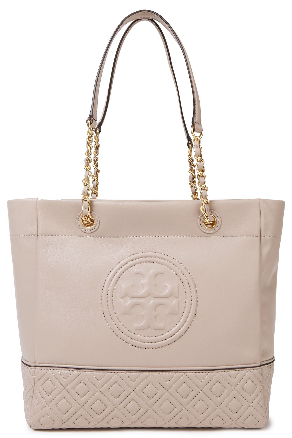 TORY BURCH Fleming logo-embossed quilted leather tote