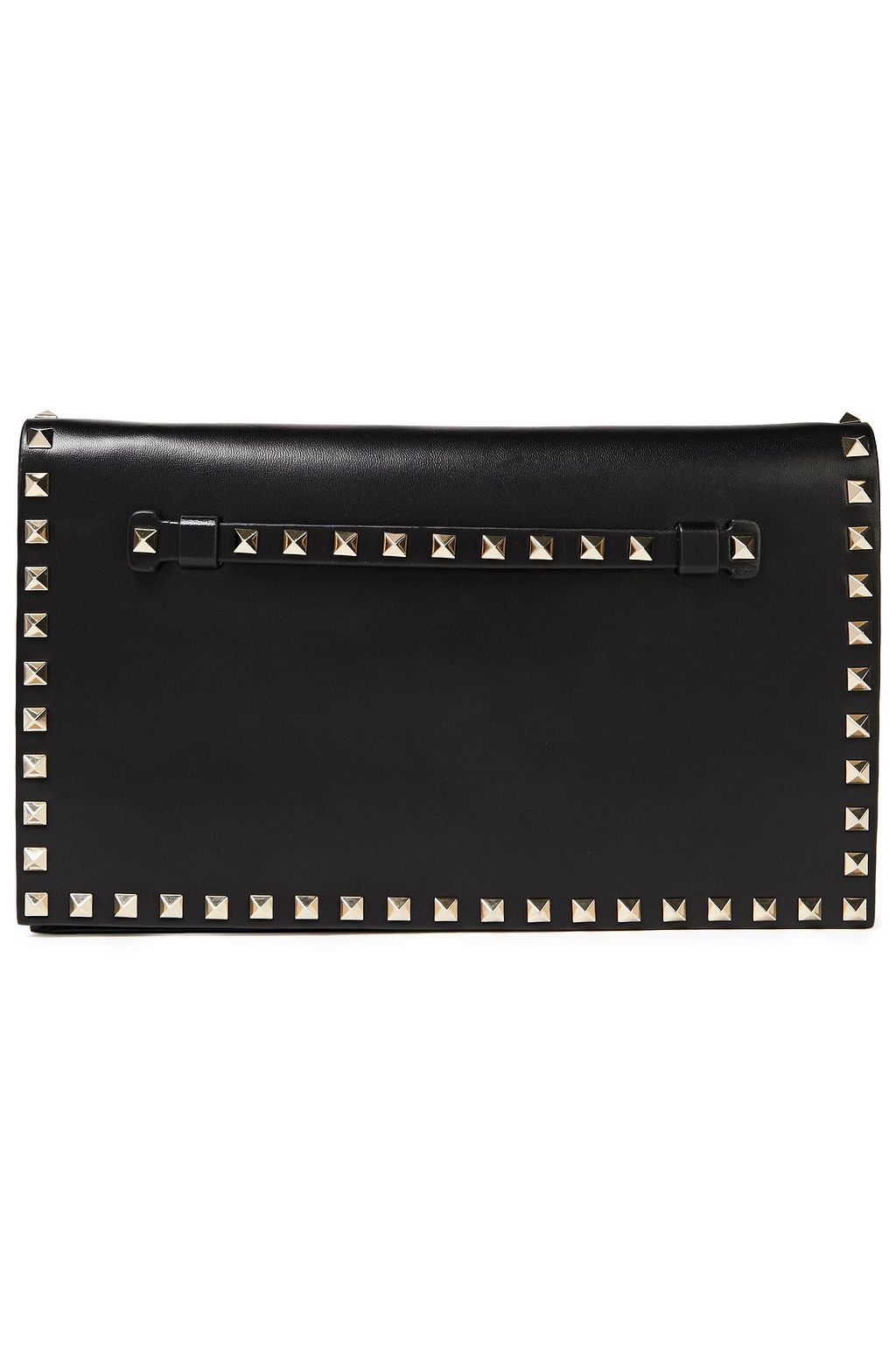 valentino rockstud leather clutch