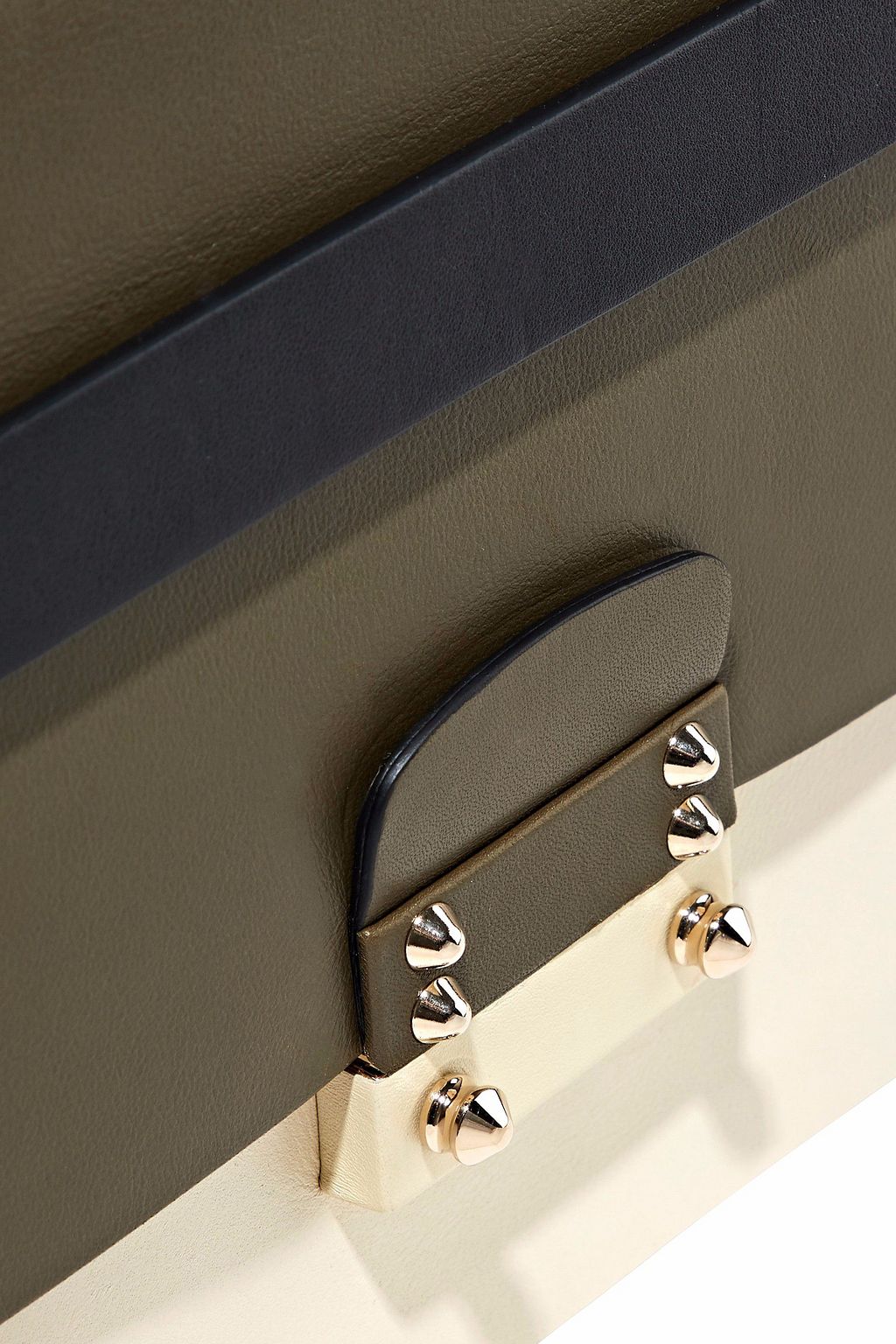 VALENTINO GARAVANI Mime color-block leather clutch