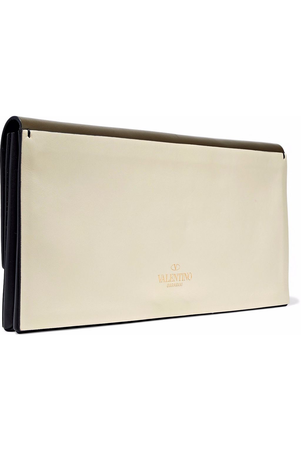 VALENTINO GARAVANI Mime color-block leather clutch