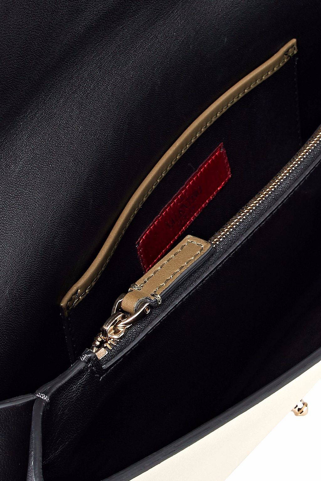 VALENTINO GARAVANI Mime color-block leather clutch