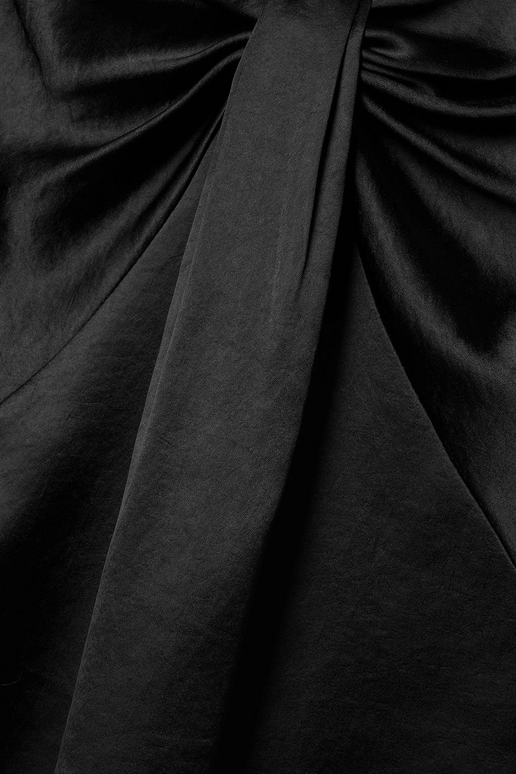 DEREK LAM 10 CROSBY Cailyn draped hammered-satin blouse