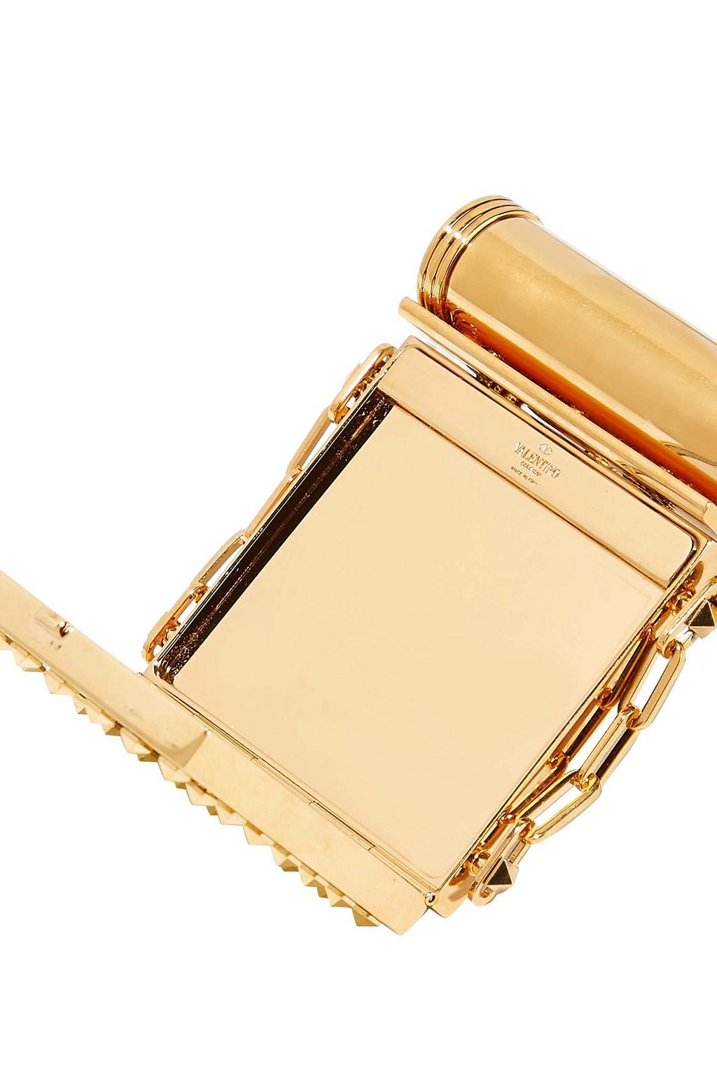 VALENTINO GARAVANI Rockstud gold-tone and enamel lipstick holder