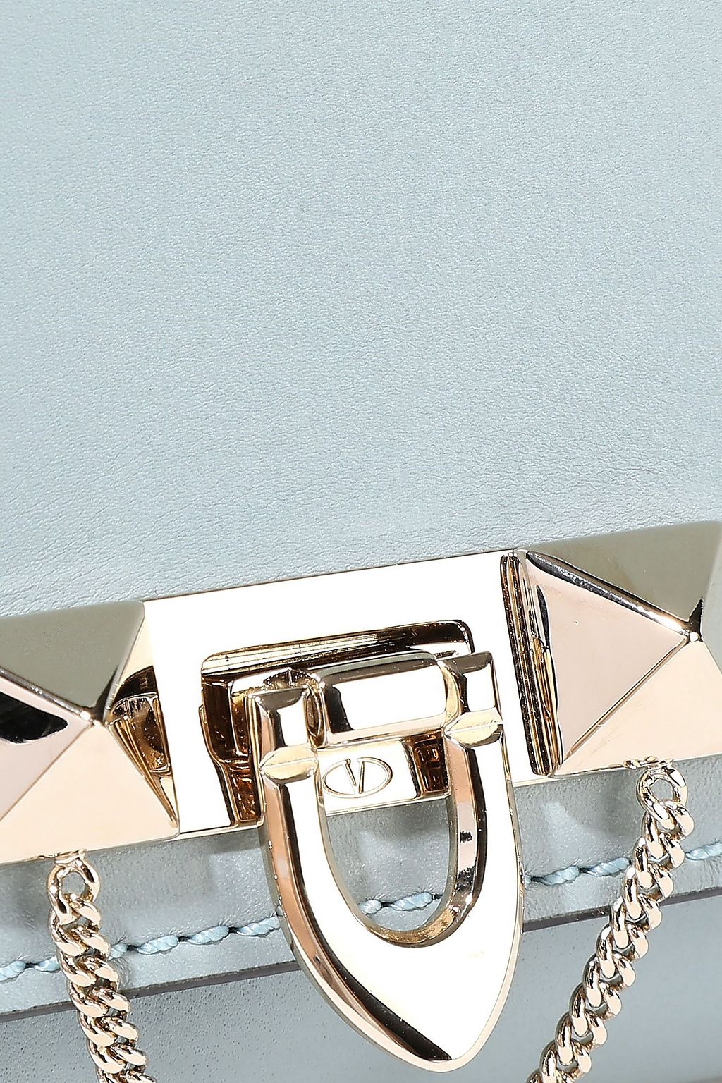 VALENTINO GARAVANI Demilune studded leather clutch