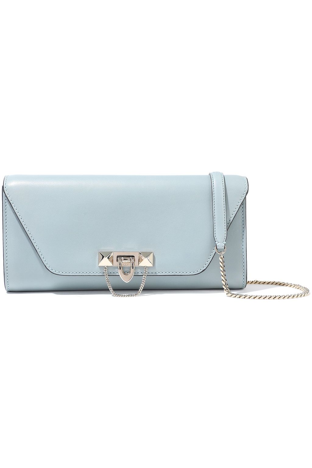 VALENTINO GARAVANI Demilune studded leather clutch