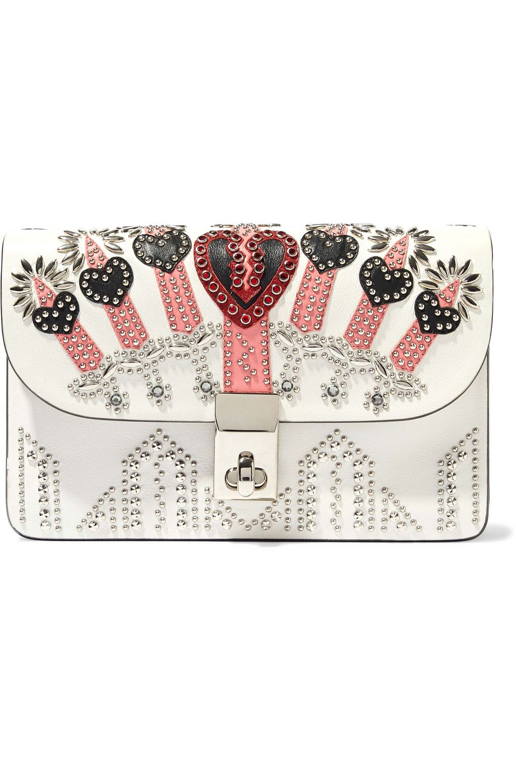 VALENTINO GARAVANI Love Blade embellished leather shoulder bag