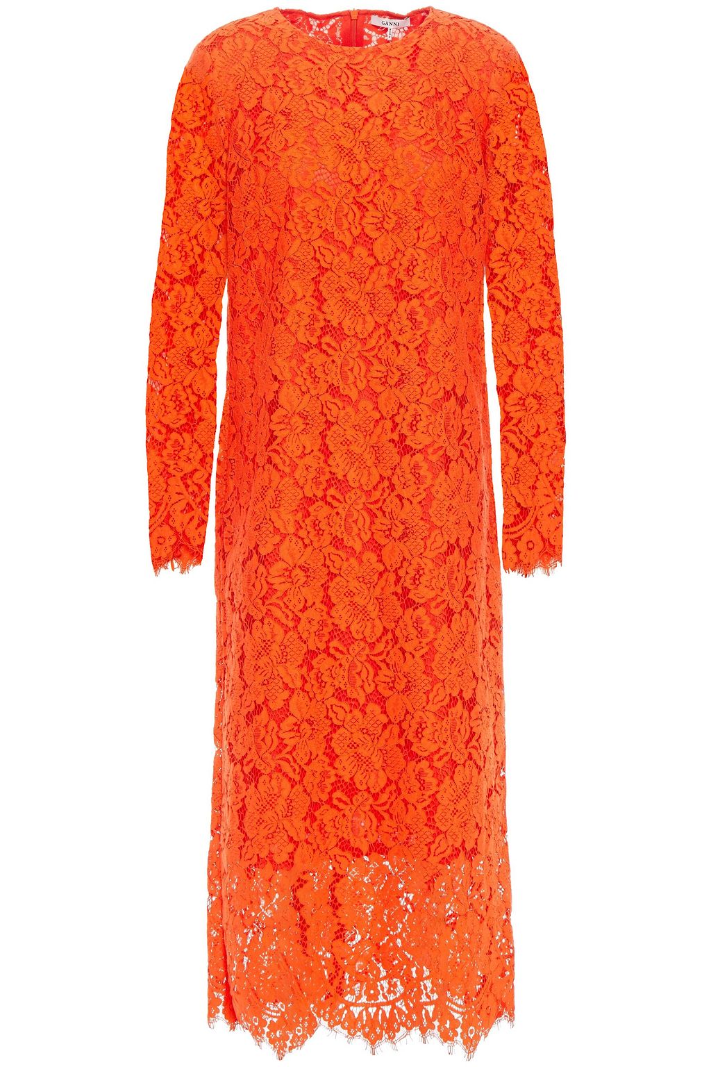 ganni orange dress
