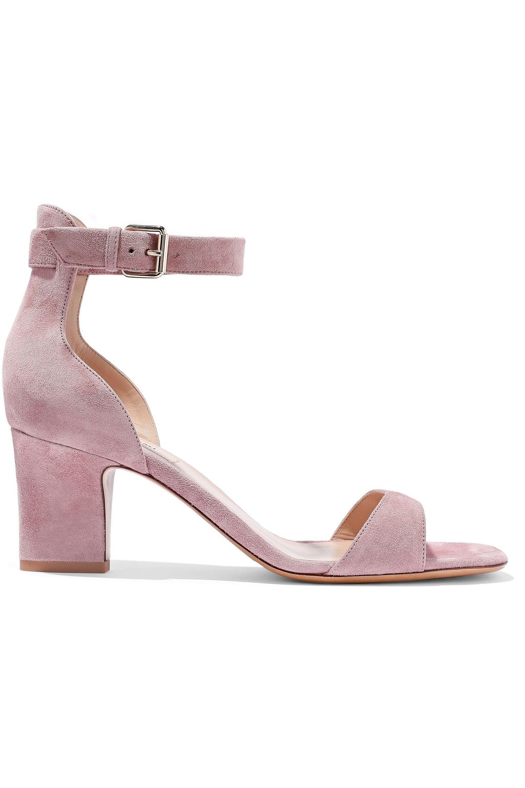 pink suede sandals