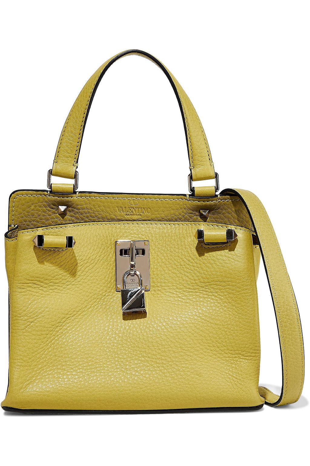 VALENTINO GARAVANI Joylock textured-leather shoulder bag