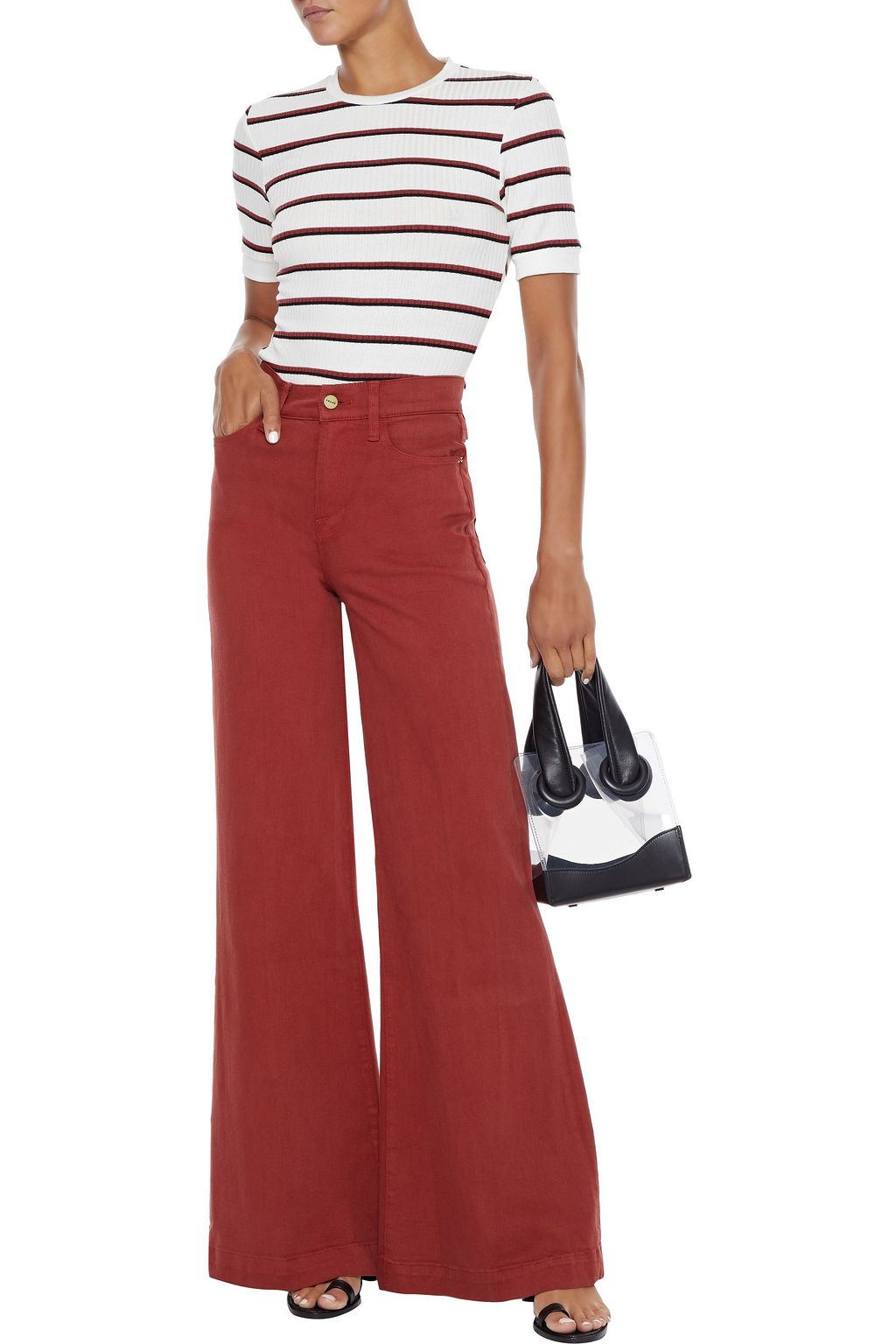 FRAME Le Palazzo high-rise wide-leg jeans