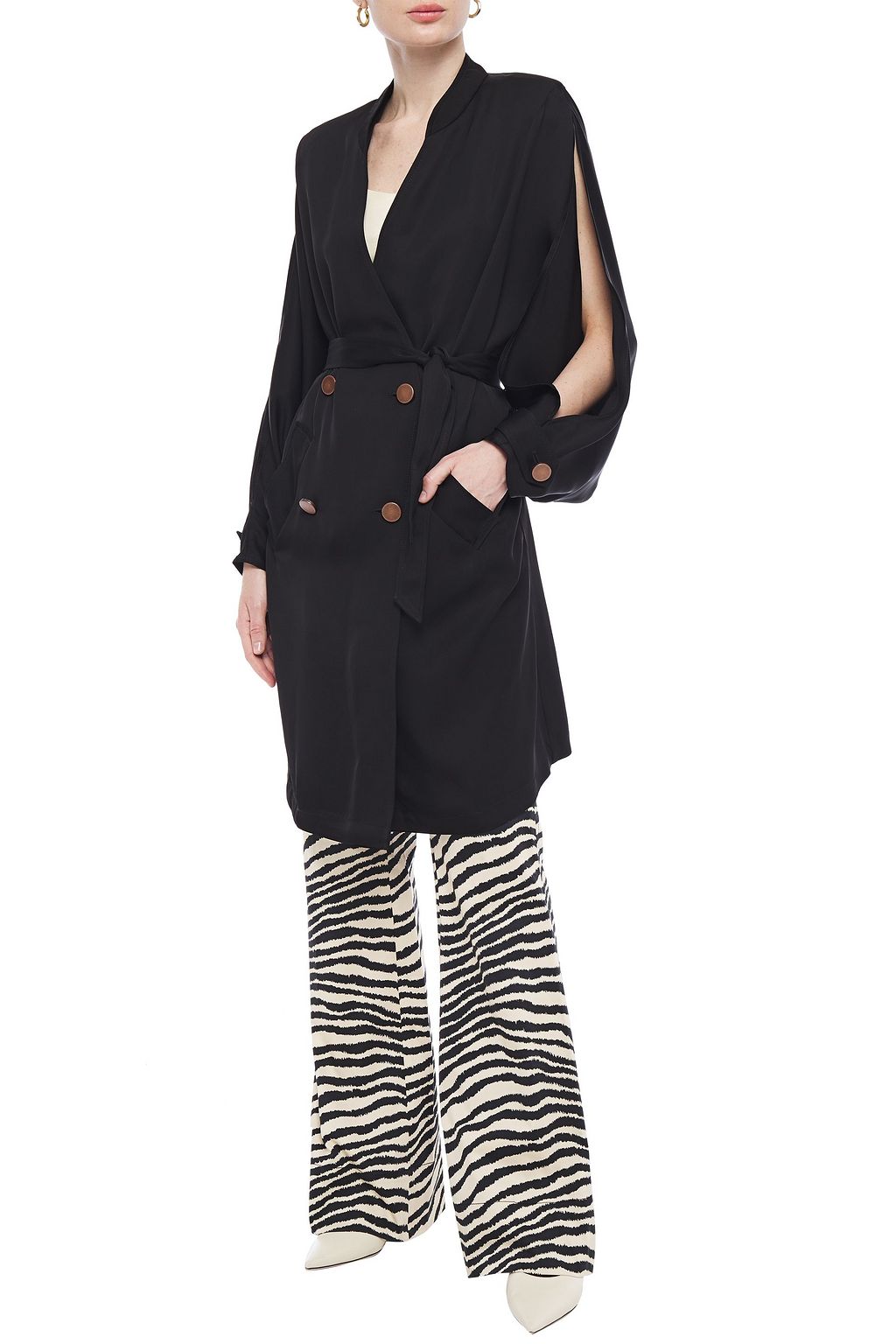 SEE BY CHLOÉ Double-breasted cutout twill coat