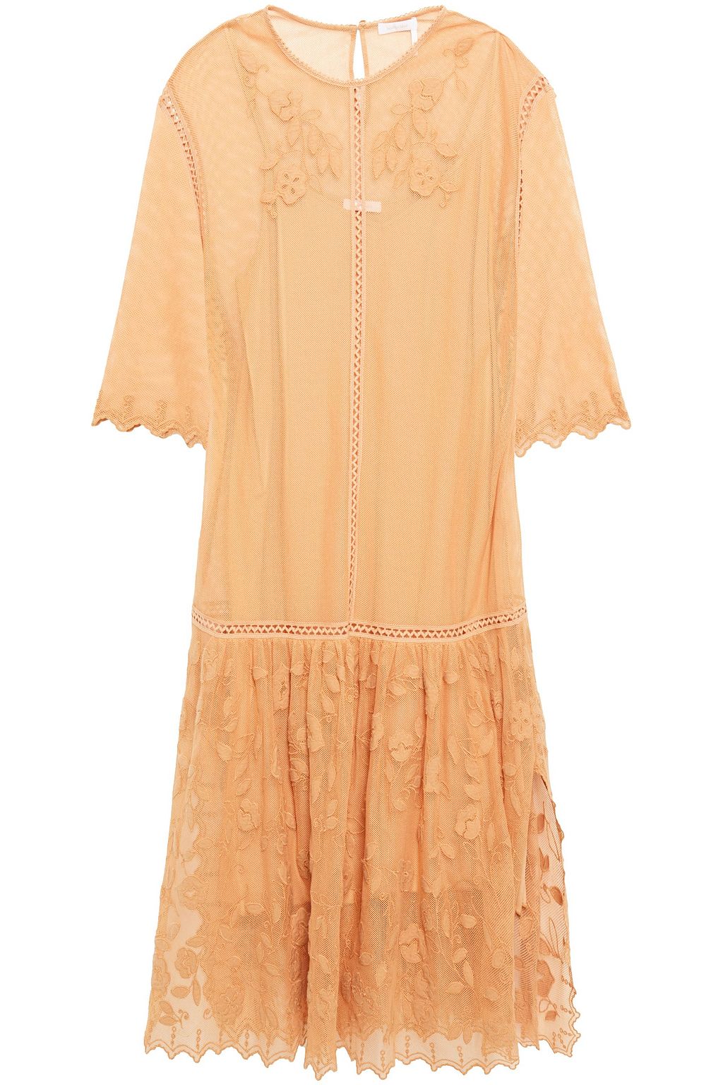 pastel orange dress