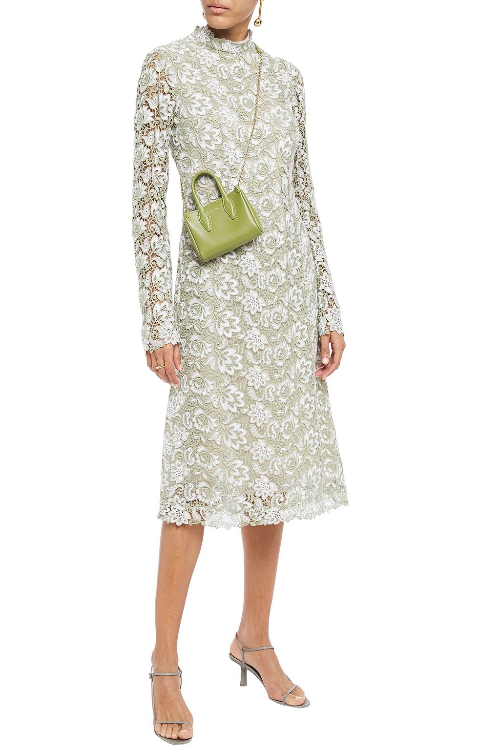 ERDEM Cotton guipure lace midi dress
