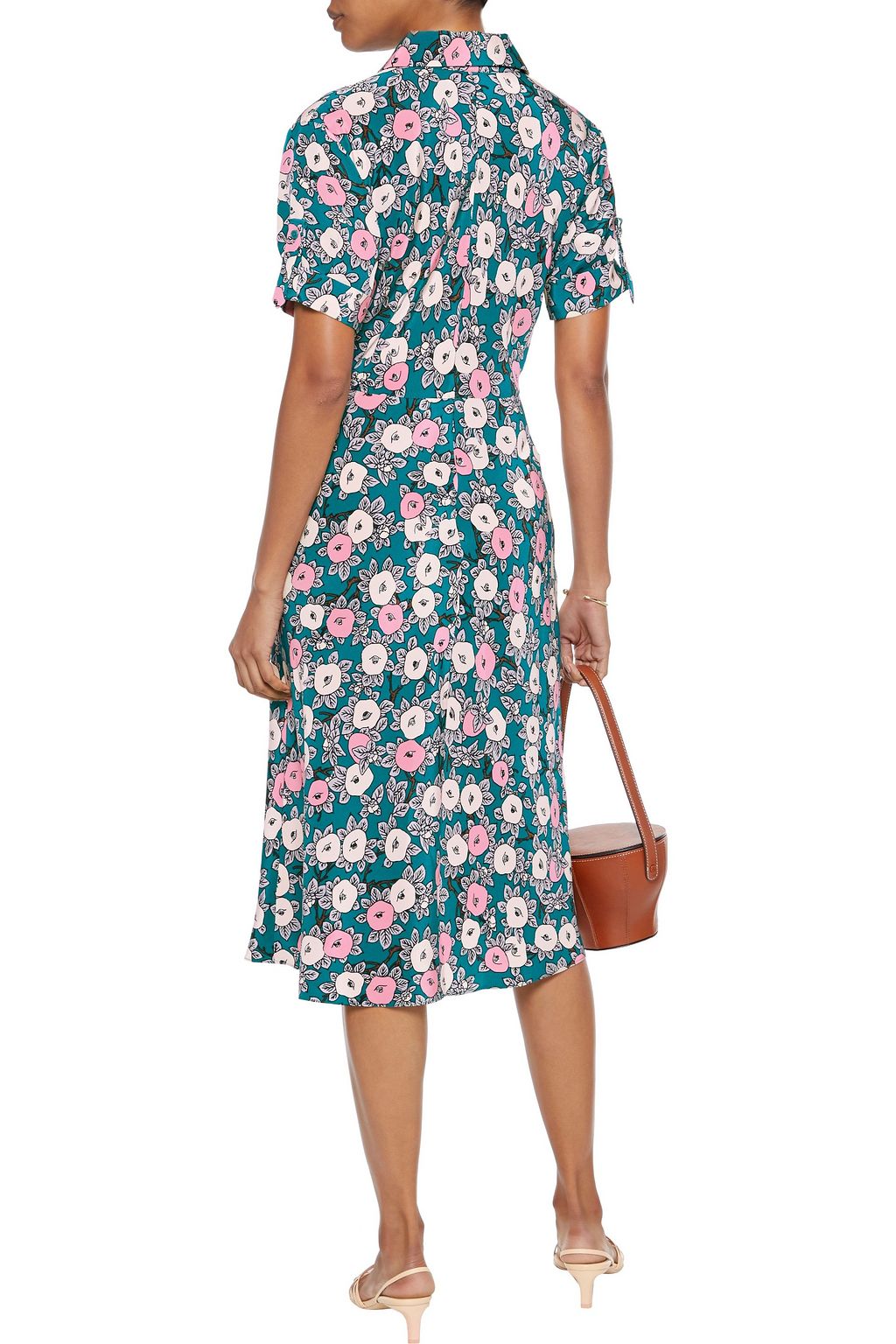 DIANE VON FURSTENBERG Deborah wrap-effect floral-print silk crepe de chine midi dress
