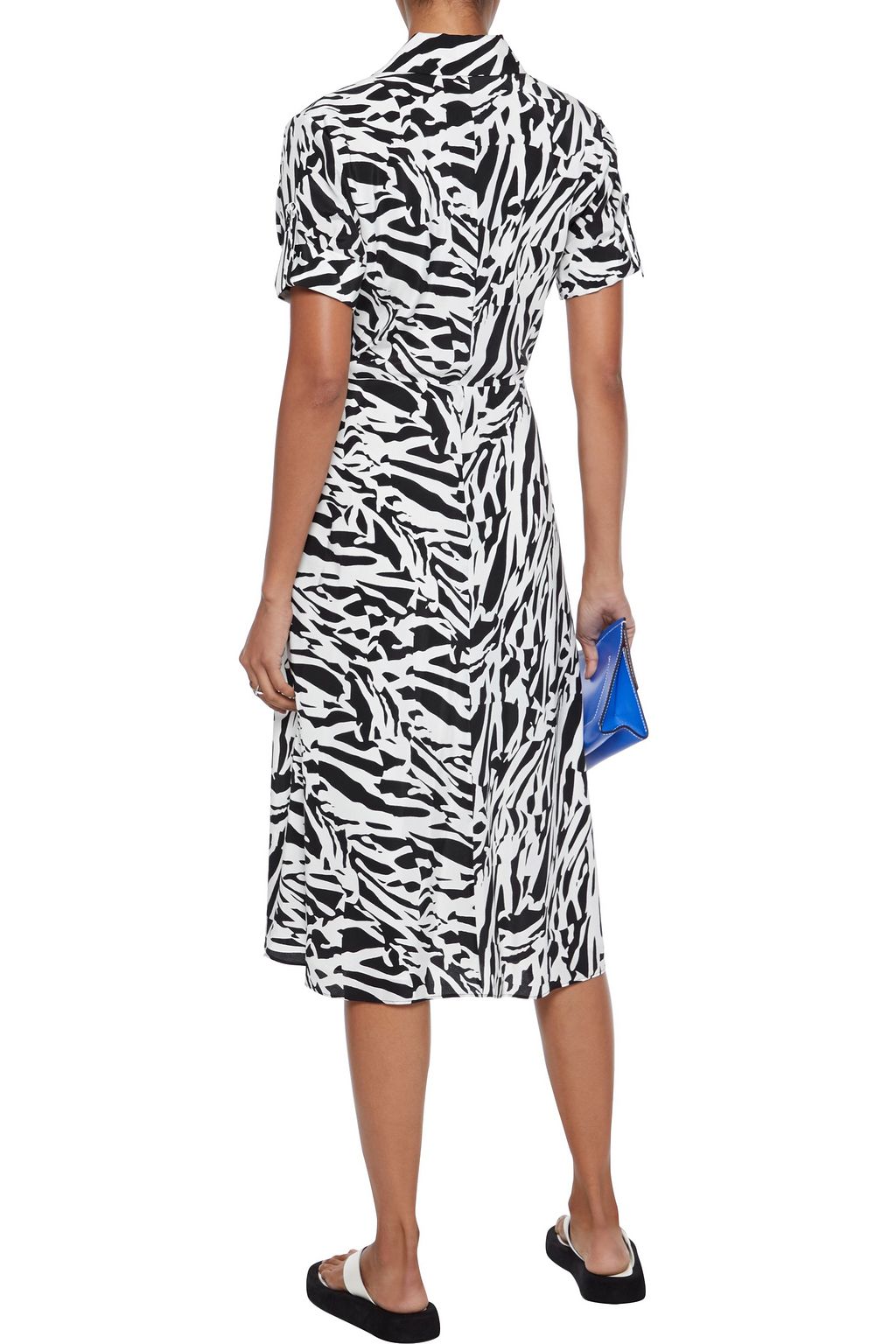 DIANE VON FURSTENBERG Deborah wrap-effect zebra-print silk crepe de chine dress