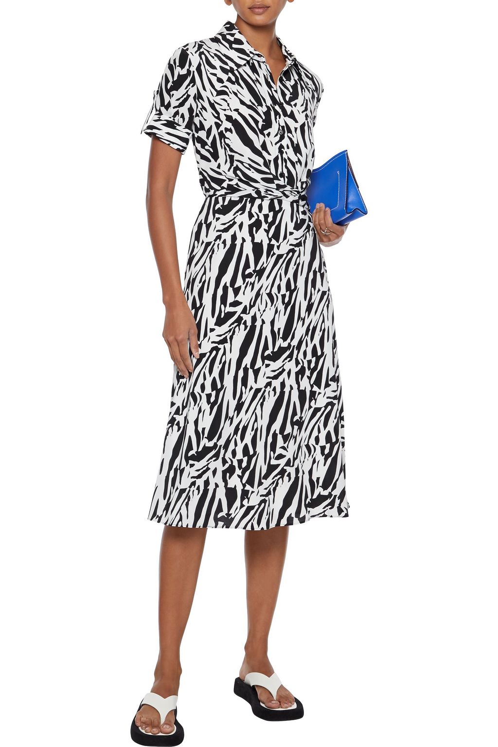 DIANE VON FURSTENBERG Deborah wrap-effect zebra-print silk crepe de chine dress
