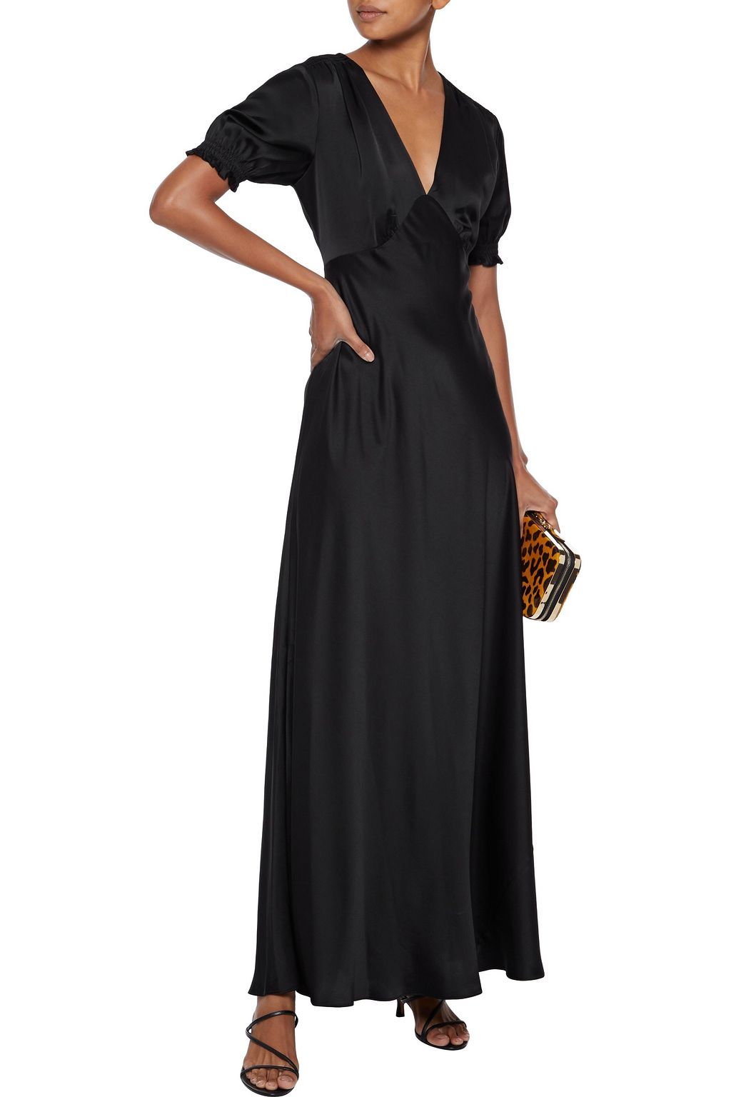 DIANE VON FURSTENBERG Avianna gathered satin gown