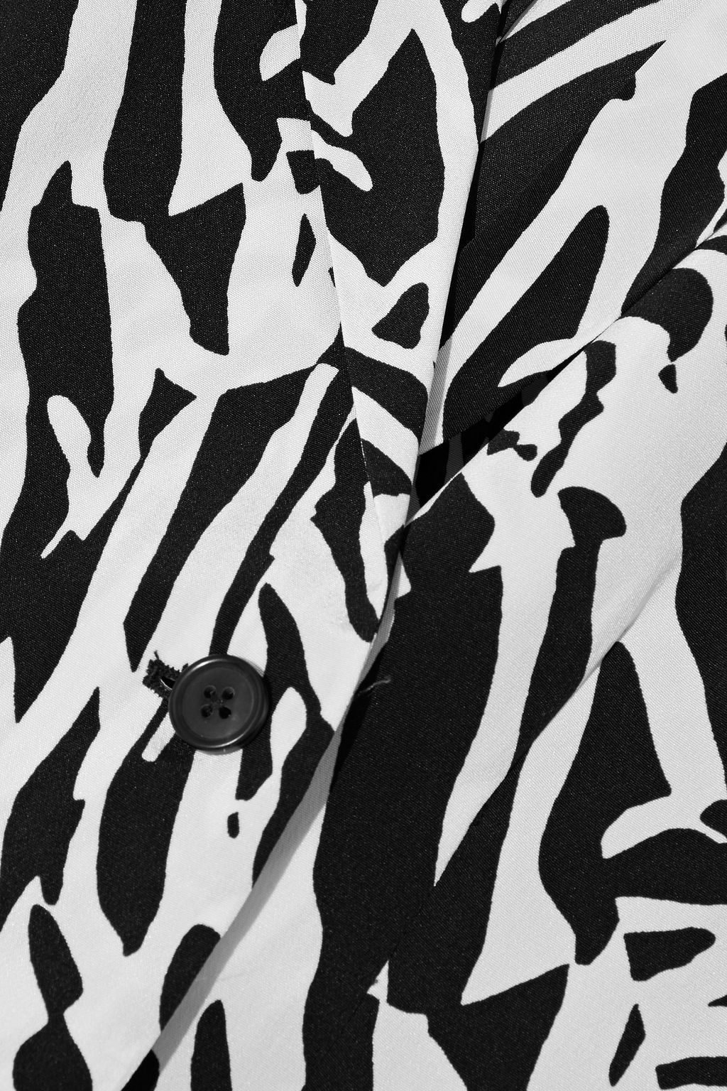 DIANE VON FURSTENBERG Courtney zebra-print silk crepe de chine jacket